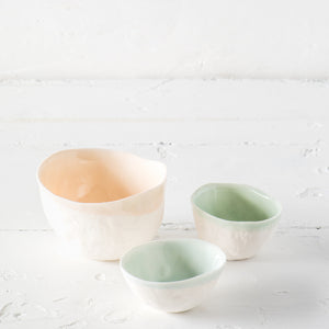 Atelier Marie-Hélène Robillard | Petits et moyen bols Mousse en porcelaine